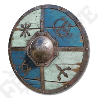 Blue-white Wooden Shield